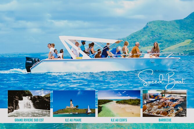 5 Islands Speedboat Cruise incl. Snorkeling in Blue Bay + Lunch at Ile aux Cerfs - Ile aux Aigrettes and the drinks break