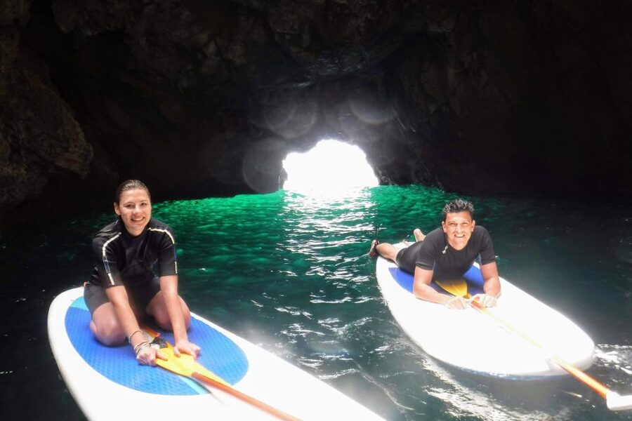 Algarve: Stand Up Paddle Tour w/ Snorkeling to Ingrina Caves - Learning SUP at Ingrina Beach