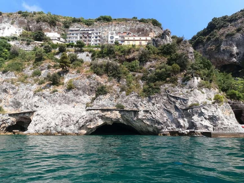 Amalfi Coast: Kayak, Snorkeling, Pandora Cave & Hidden Beach - Acquachiara beach and the first real break