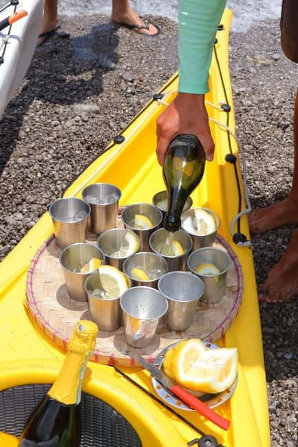 Amalfi: Kayak-Snorkel to Pandora Cave, Hidden Beach & Drinks - Starting at Santa Trofimena in Minori