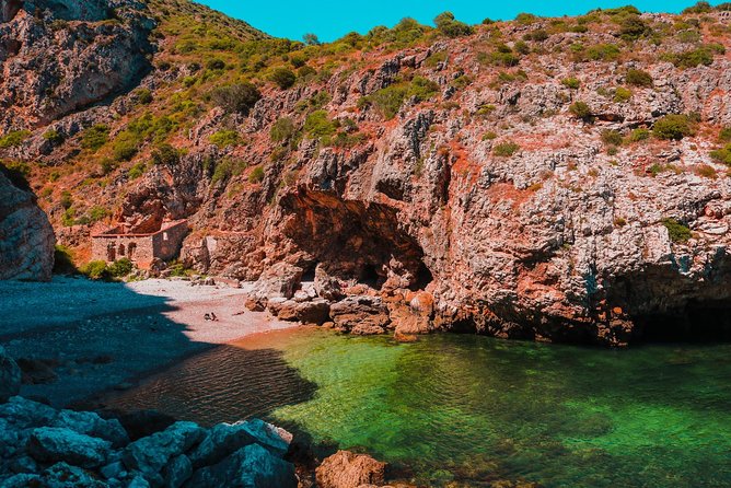 Arrábida Secret Beaches and Caves with Snorkeling Stop - Baleeira Beach, fishermen, and a Setúbal drink