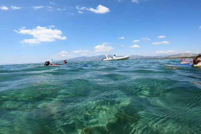 Athens, Nea Makri: Guided Small Group Snorkeling Boat Excursion - What snorkeling at the first site feels like