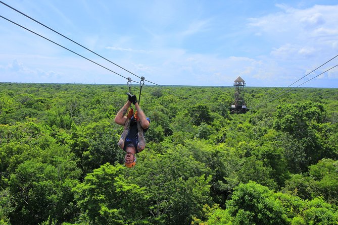 ATV Extreme and Snorkel Combo Tour from Cancun - Swimming in a jungle cenote