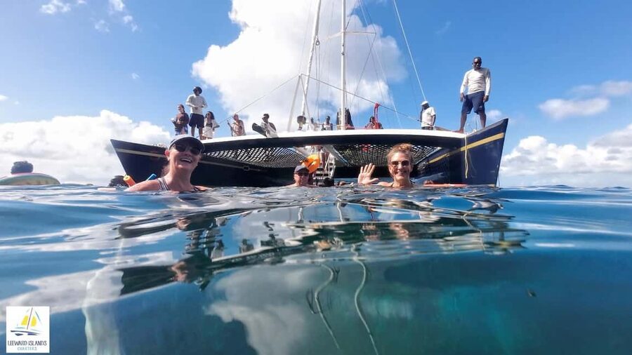 Basseterre: St Kitts 4-hour Catamaran Snorkel Cruise & Lunch - Sailing along St. Kitts’ Southeast Peninsula