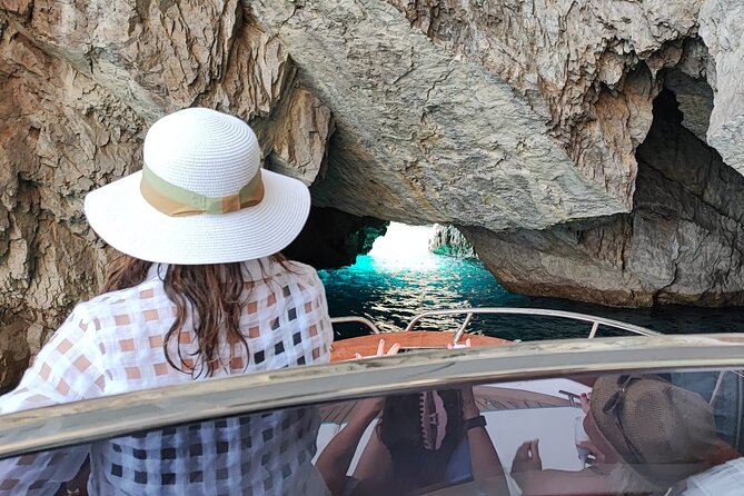 Blue Grotto and Capri Boat Tour with Aperitivo Swim and Snorkel - Punta Carena Lighthouse and the Green Grotto