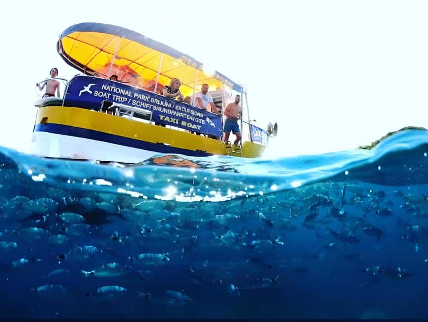 Boat Trip – Coastal Tour from Fažana to Pula and snorkelling - The first 45 minutes toward Pula