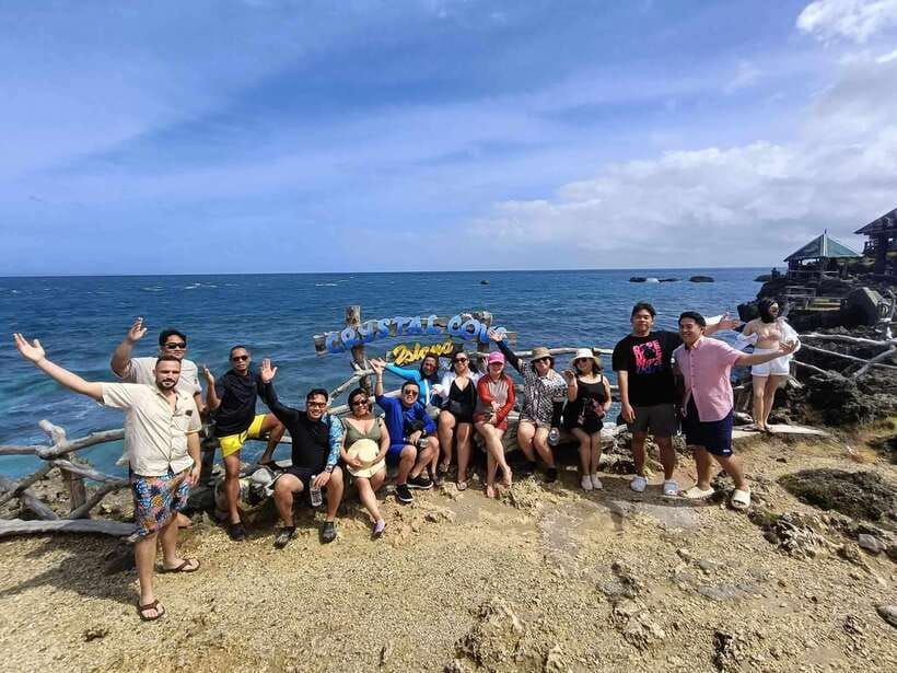 Boracay: Island Hopping with Snorkeling and Crystal Cove - Lunch with grilled food and an island view