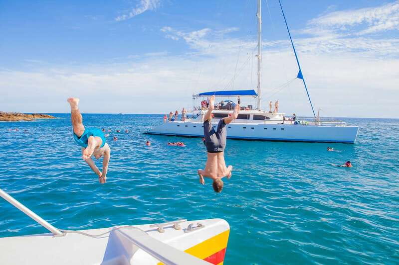 Cabo Catamaran Snorkel: Arch & Santa Maria, Open Bar, Snacks - Setting sail from Marina Cabo San Lucas
