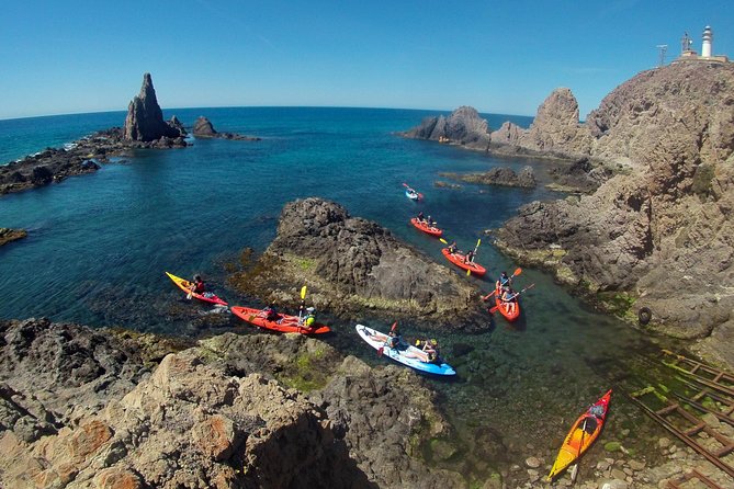 Cabo de Gata Active. Guided kayak and snorkel route through coves of the Natural Park - Getting started with the kayak and safety briefing
