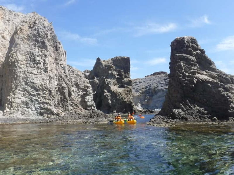 Cabo de Gata: Kayak and Snorkel Tour in the Natural Park - The first two hours and fifteen minutes on the coast