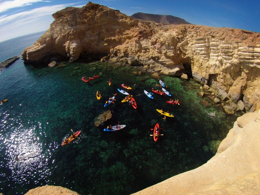 Cabo de Gata: Natural Park Kayaking and Snorkel Excursion - The return paddle and the value of the support boat