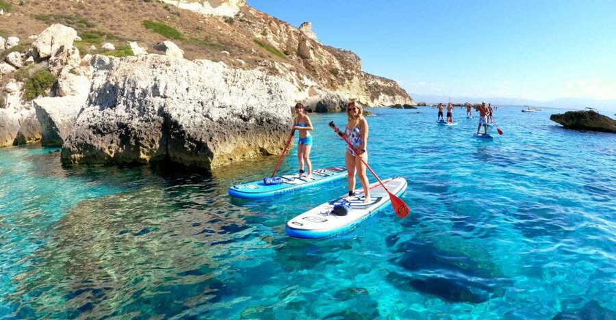 Cagliari: Stand Up Paddleboarding (SUP) Tour & Snorkeling - Paddling beneath the Sella del Diavolo