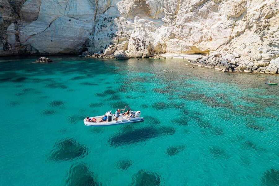Cagliari: Zodiac Boat Tour, 3-4 SwimStops, Wine & Snorkeling - Cala Mosca: your first chance to snorkel
