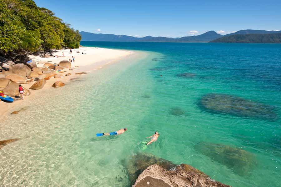 Cairns: Fitzroy Island Ferry w/ Snorkel, Lunch, Tour Options - Snorkeling from the beach