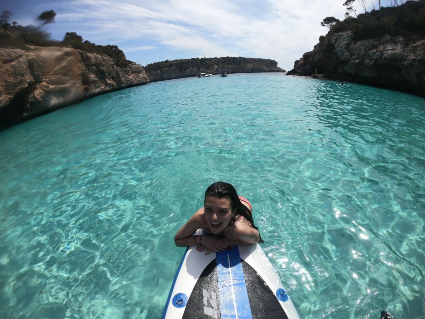 Cala des Moro/S'Almunia: Snorkel and SUP Tour - Paddleboards, masks, umbrellas, and the GoPro