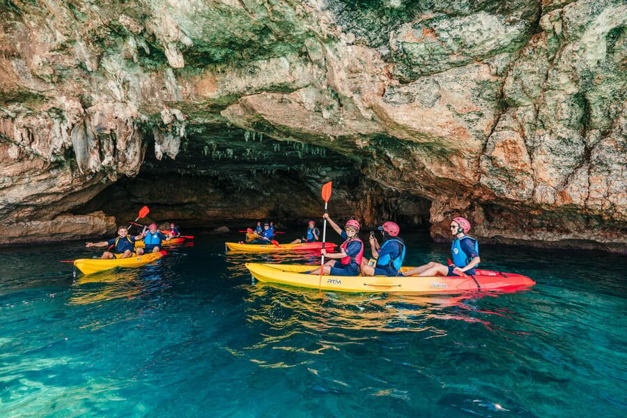 Cala Varques: Guided Sea Caves Kayak & Snorkeling Expedition - Snorkeling over Posidonia at Cala Varques