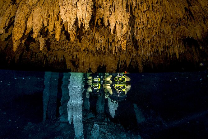 Cancun Cenote Tour: Snorkeling, Rappelling and Ziplining - Snorkeling beneath Sac Actun’s stone ceiling
