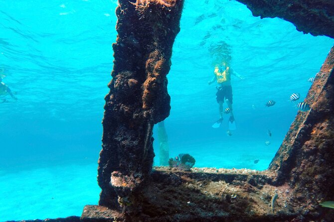 Cancun Snorkeling Adventure: Underwater Museum, Reef & Shipwreck - The shipwreck and the natural pool