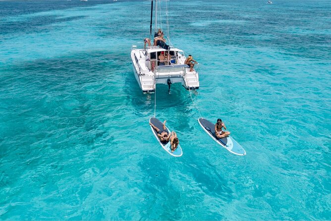 Cancun to Isla Mujeres Private Catamaran Cruising Snorkeling Fun! - A private boat, but not a silent one