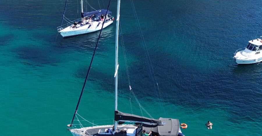Catamaran tour, swimming, snorkeling, and a Prosecco toast - Cagliari from the water, then open sea