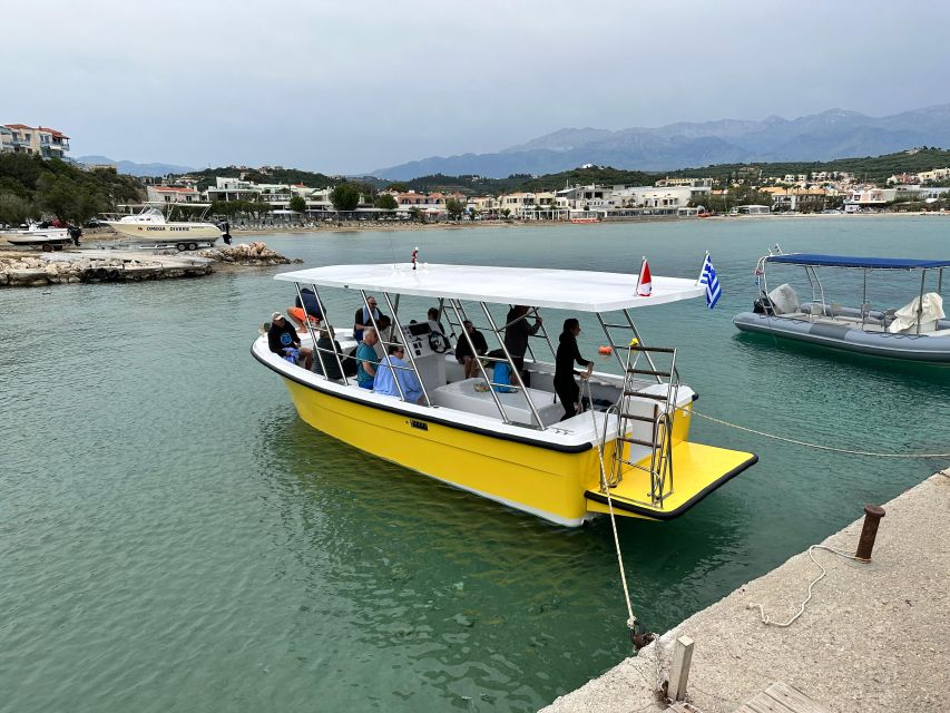 Chania: Boat Trip with Guided Snorkeling & Stand-Up Paddling - Leaving Chania for the coast near Almyrida