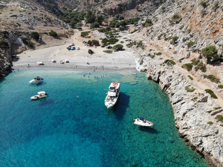 Chania: Menies Beach & Chironisia Bay Cruise with Snorkeling - Cruising along the Rodopou Peninsula