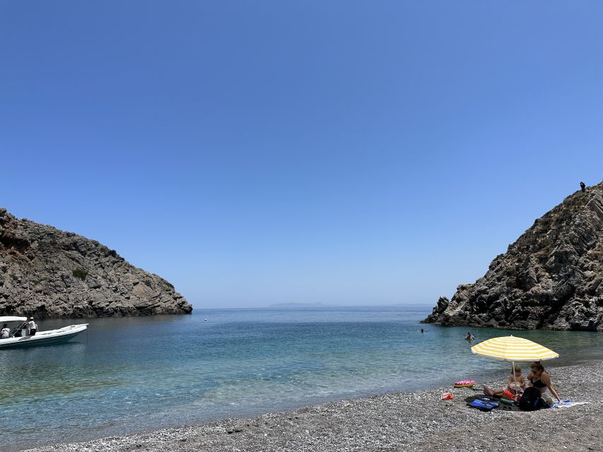 Chania: Menies Beach & Chironisia Bay Cruise with Snorkeling - Snorkeling at Menies