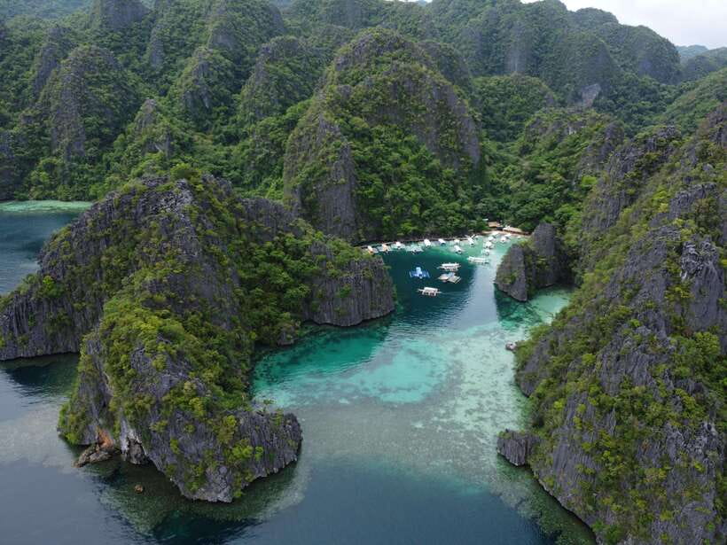 CORON:ISLAND TOUR A Lakes and Snorkeling with Corals - Twin Peaks Coral Garden and the second reef stop