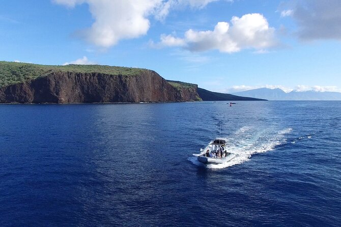 Eco-Raft Tour: Maui-Lanai Snorkel / Dolphin Watch (Semi-Private) - Leaving Lahaina on a 15-person eco-raft