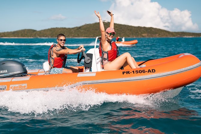 Fajardo Mini Boat Snorkel Safari - Piloting a mini boat along the Fajardo coast