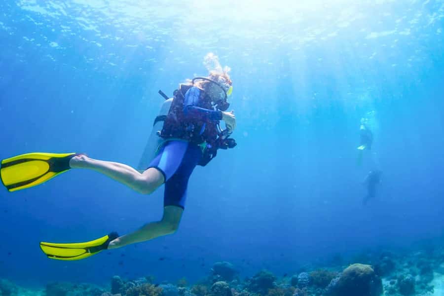 From Dubai: Fujairah Scuba Dive and Snorkeling - Getting fitted with equipment in Fujairah