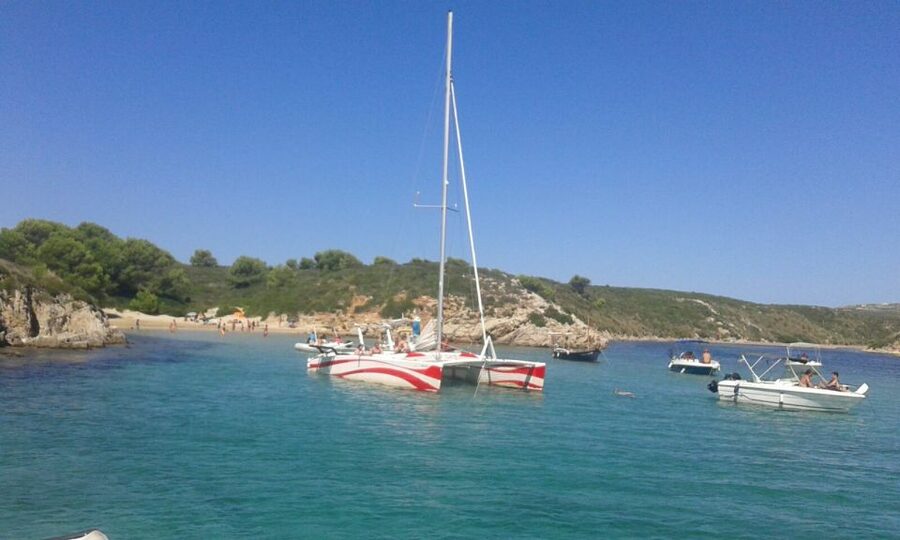 From Fornells: Half-Day Menorca Catamaran Trip w/ Snorkeling - Setting out from Fornells into northern Menorca