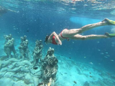 From Gili Air/Trawangan: Glass-Bottom Boat with Snorkeling