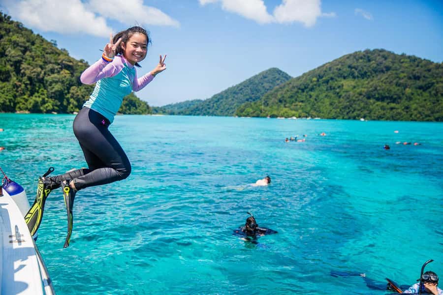 From Khao Lak: Surin Islands Snorkeling Tour w/ Meals - The early start at Namkhem Marina