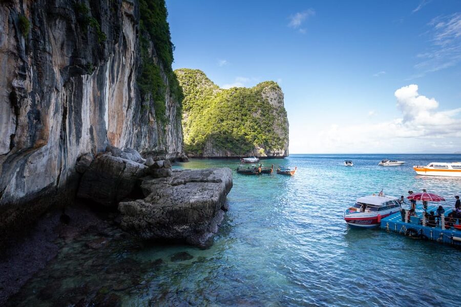 From Phi Phi: Full Day Longtail Tour Maya Bay & Snorkeling - Bamboo Island and the soft-sand finish