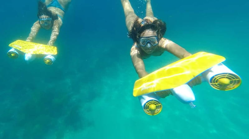 From Sesimbra: Sea Scooter Snorkeling boat Tour - Twenty minutes to learn the scooter