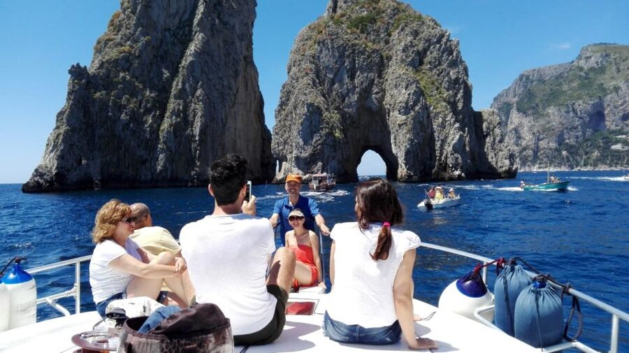 From Sorrento: Capri Boat Trip with Snorkeling and Drinks - Four hours to explore Capri on your own