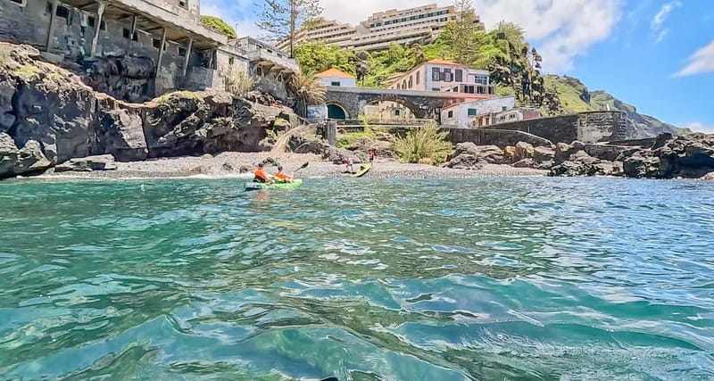 Funchal: Kayak and Snorkel Tour to Garajau NR - The paddle across Funchal Bay