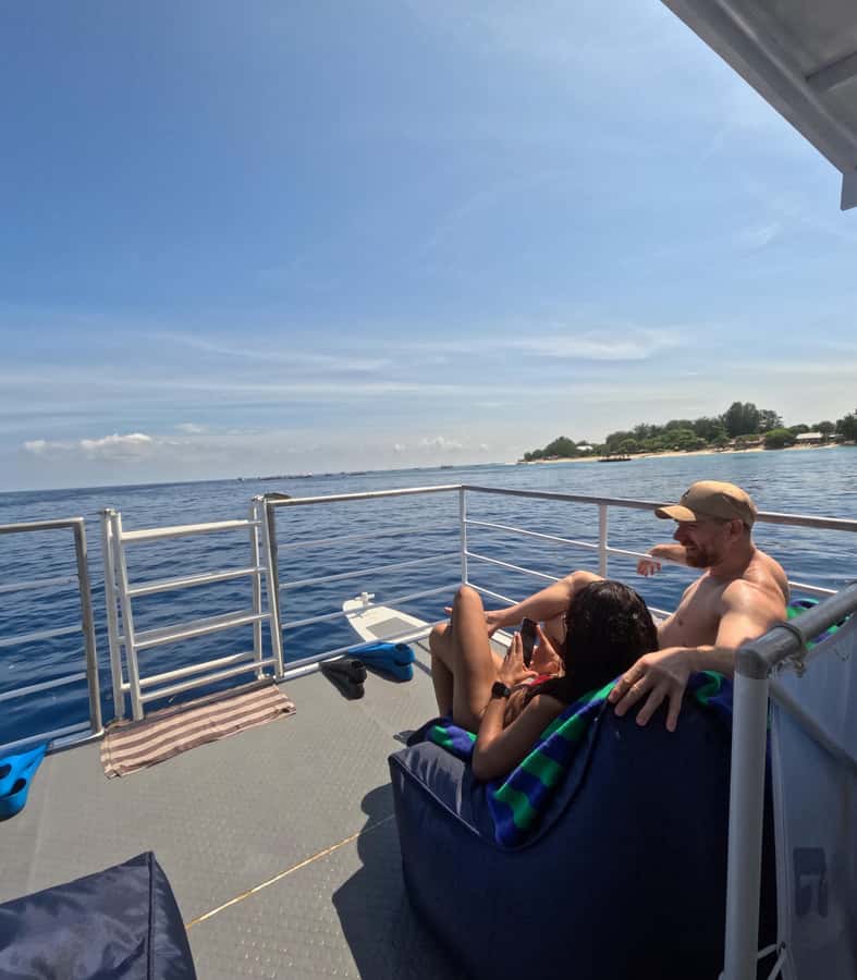 Gili Trawangan: 3-Gili Islands Snorkel Sunset Cruise w/ BBQ - Gili Air for coral, fish, and the onboard BBQ