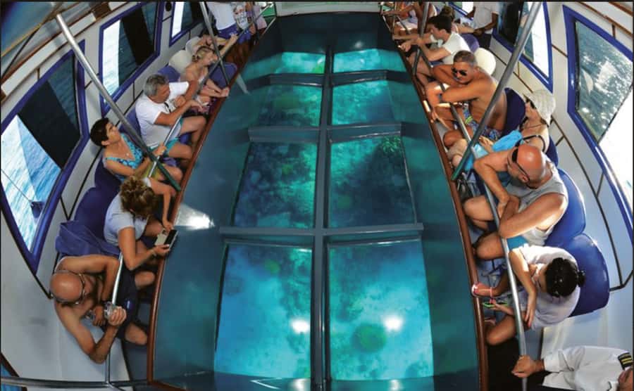 Glass Boat & Snorkeling with day use of Berenice Beach Club - Starting near Aqaba and reaching Berenice Beach Club