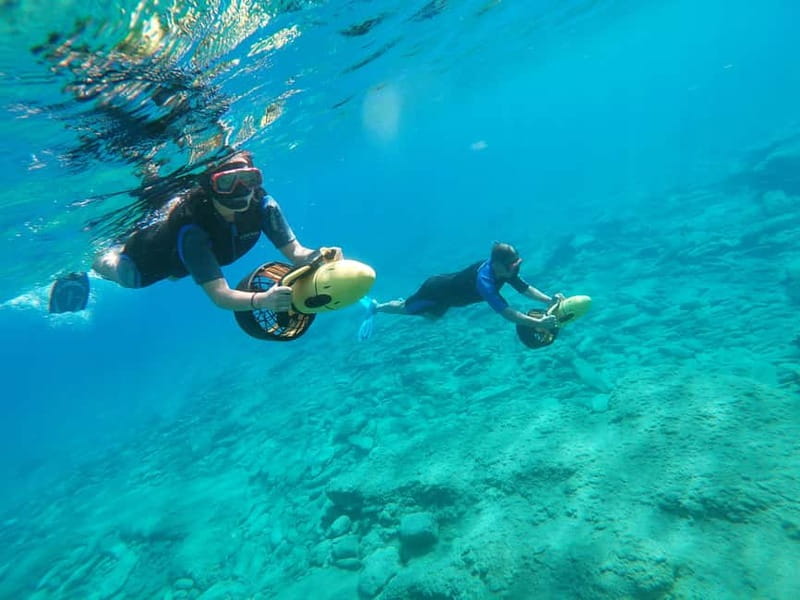 Heraklion: Boat Safari with guided snorkeling/diving tour. - First water stop: guided snorkeling near the cave