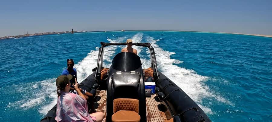 Hurghada: 3-Island Speedboat, Dolphin Watching & Snorkeling - The Balena wreck snorkeling stop