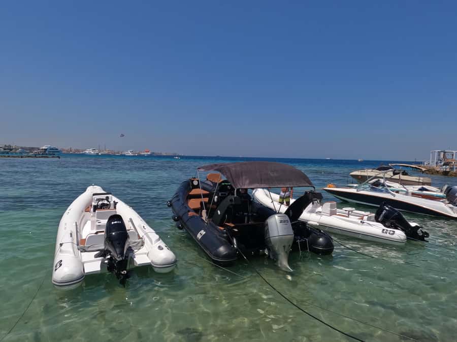Hurghada: 4 Island Hopping Tour Dolphin, Snorkeling & Lunch - Searching for dolphins in open water