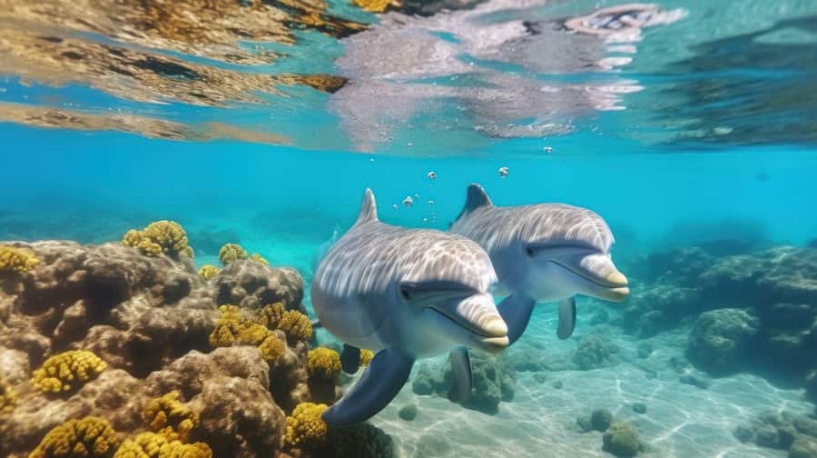 Hurghada: Speedboat Dolphin Watching & Snorkeling with Lunch - Searching for dolphins in their own habitat
