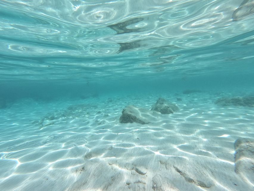 Hvar: Private Sailing Boat Trip with Swimming and Snorkeling - Mlini beach: the usual first swim