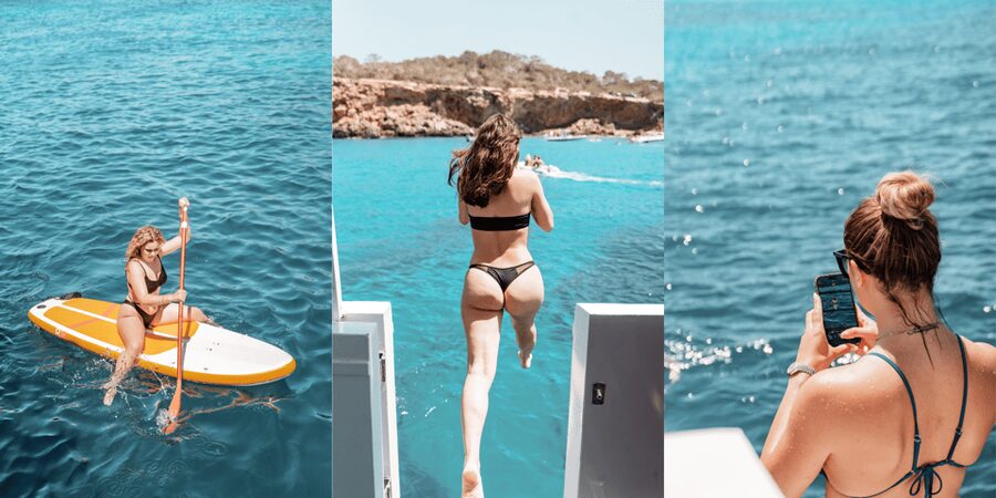 Ibiza: Adults-Only Cruise with Drinks, Food, Snorkel, and DJ - Cala Bassa and its 30-minute beach stop