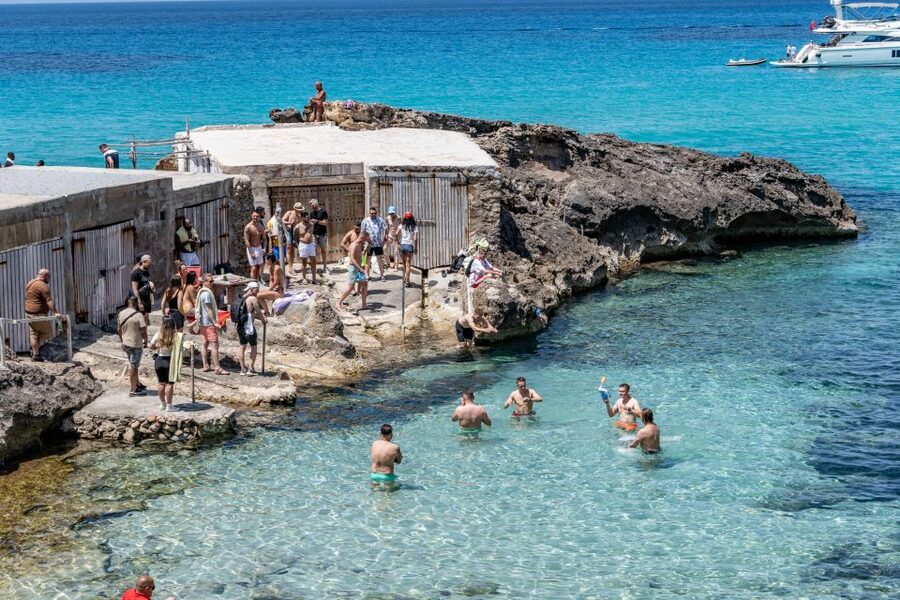 Ibiza Safari Private – Hidden Beaches, Caves & Snorkeling - The cave beneath the cliff