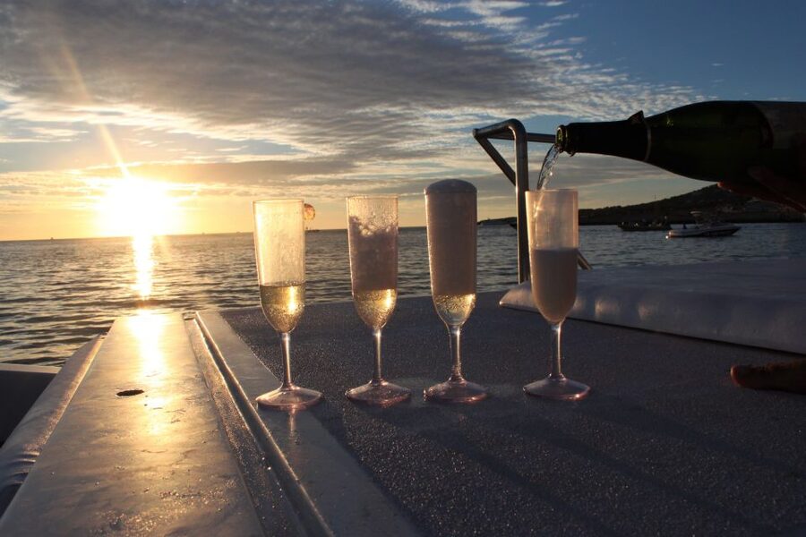 Ibiza: Snorkeling, Sunset Beach and Cave Boat Trip - The coastal ride toward Cala Comte