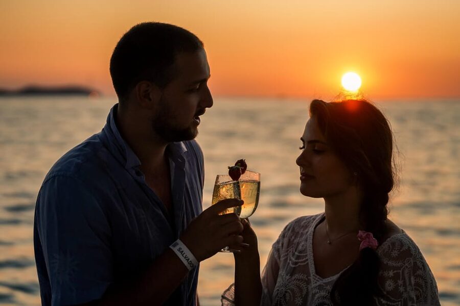 Ibiza: Sunset Boat Trip with Snorkeling, Kayaking, & Drinks - Lounge beds, shade, and the right place on deck