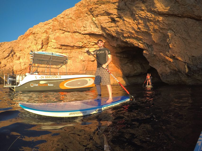 Ibiza: SUP & Snorkel Boat Tour with Caves, Drinks & Photos - Exploring Caves and Coves From the Board